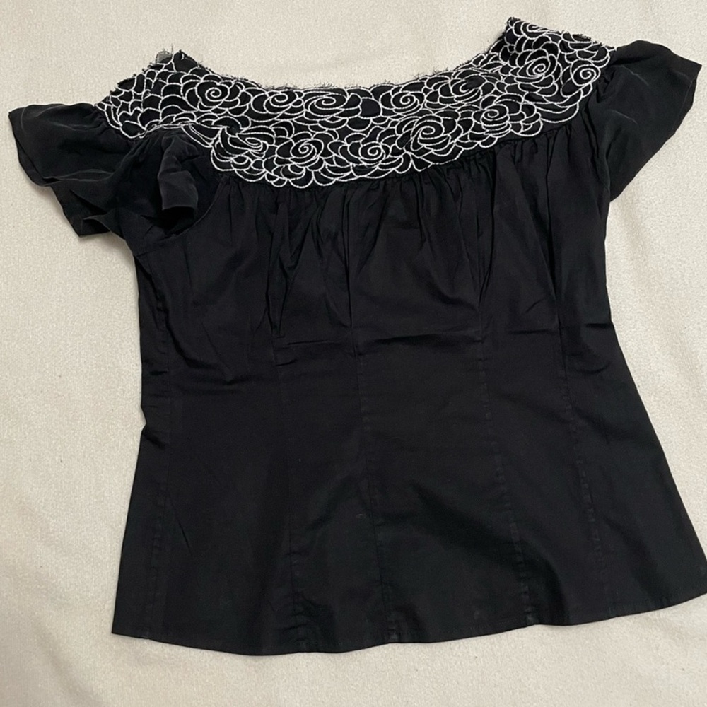 Catherine Malandrino black and white blouse